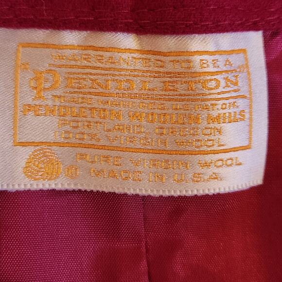 Pendleton 100% Virgin Wool Pink midi length lined skirt w/ Pockets, size 16 - Picture 3 of 12